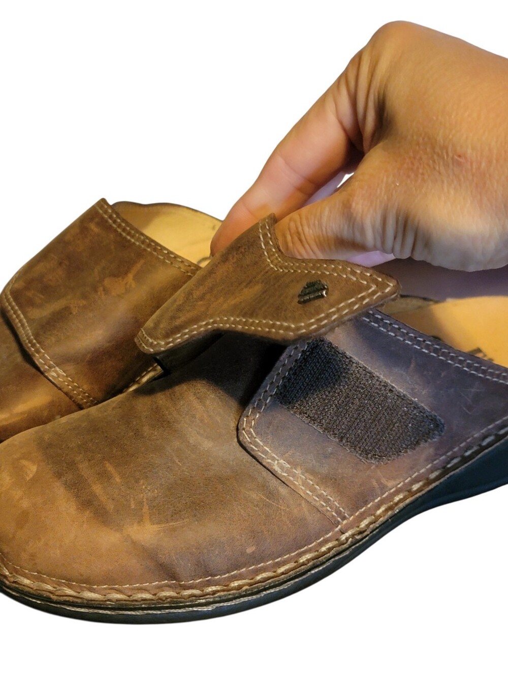 FINN Comfort Clogs Brown Nubuck Leather Slip On Comfort Shoes Mules 37 US 6.5-7 - Picture 7 of 10